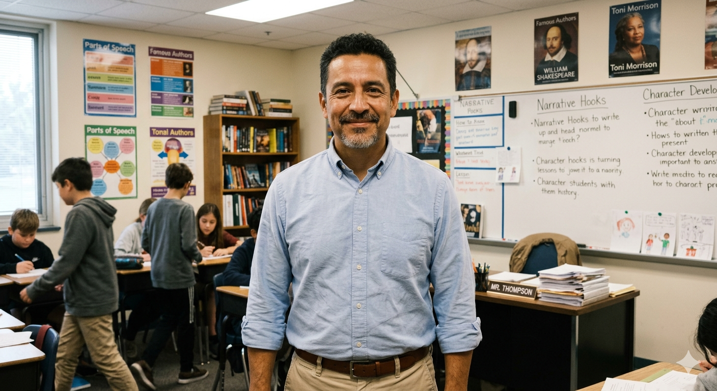 Mr Walter Thompson — seventh-grade English teacher, the Council's pedagogy voice