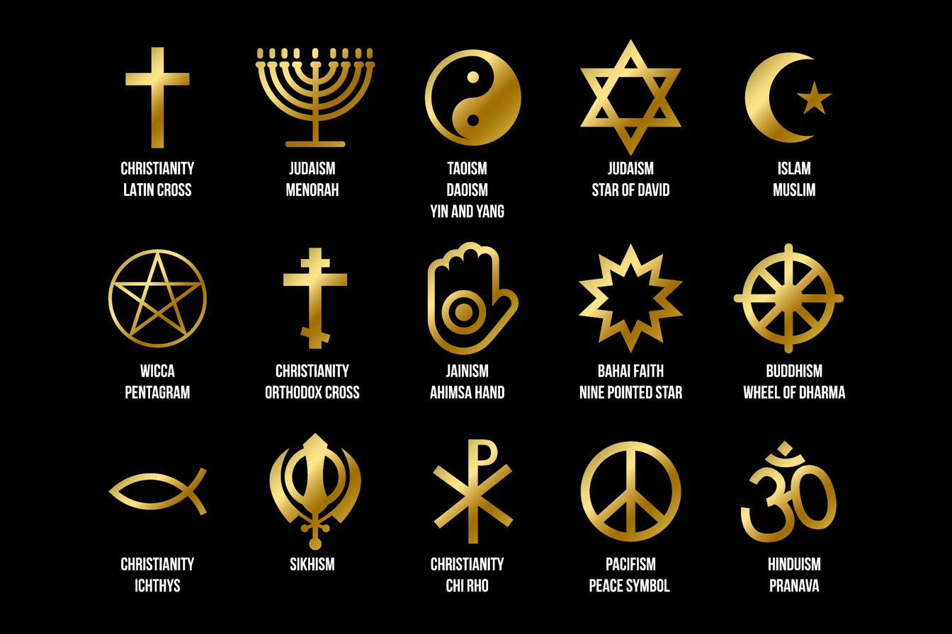 Symbols of many faiths — one shared teaching