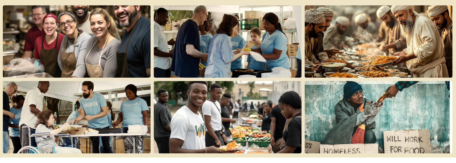 Volunteers serving the community