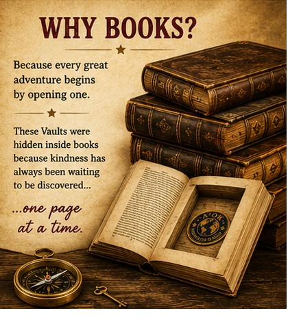 Why Books? Because every great adventure begins by opening one.