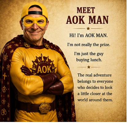 Meet AOK MAN — I'm just the guy buying lunch.