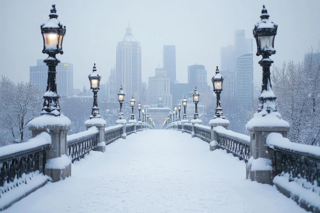 Minneapolis in winter — subzero temperatures